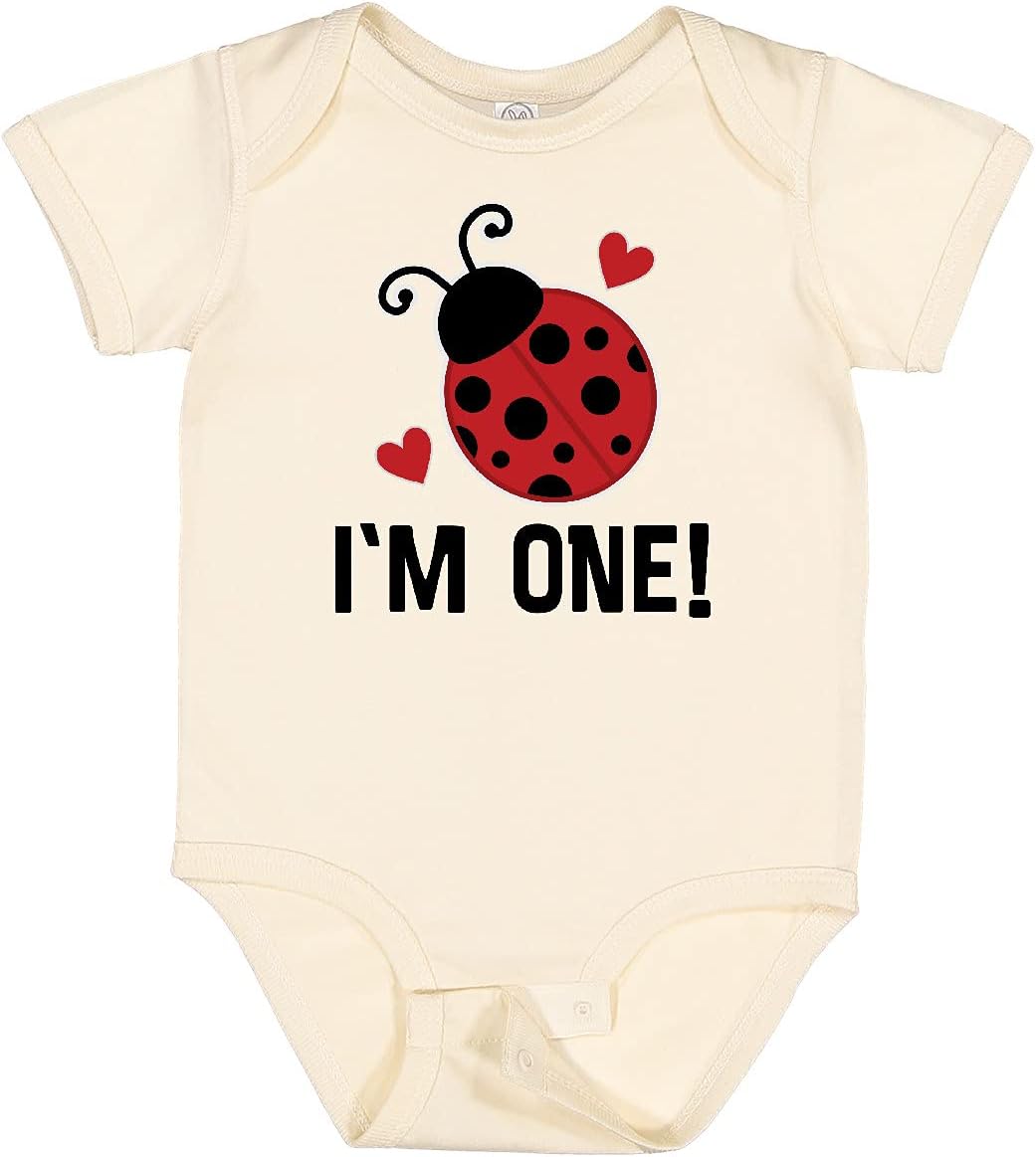 inktastic 1st Birthday Ladybug 1 Year Old Baby Bodysuit