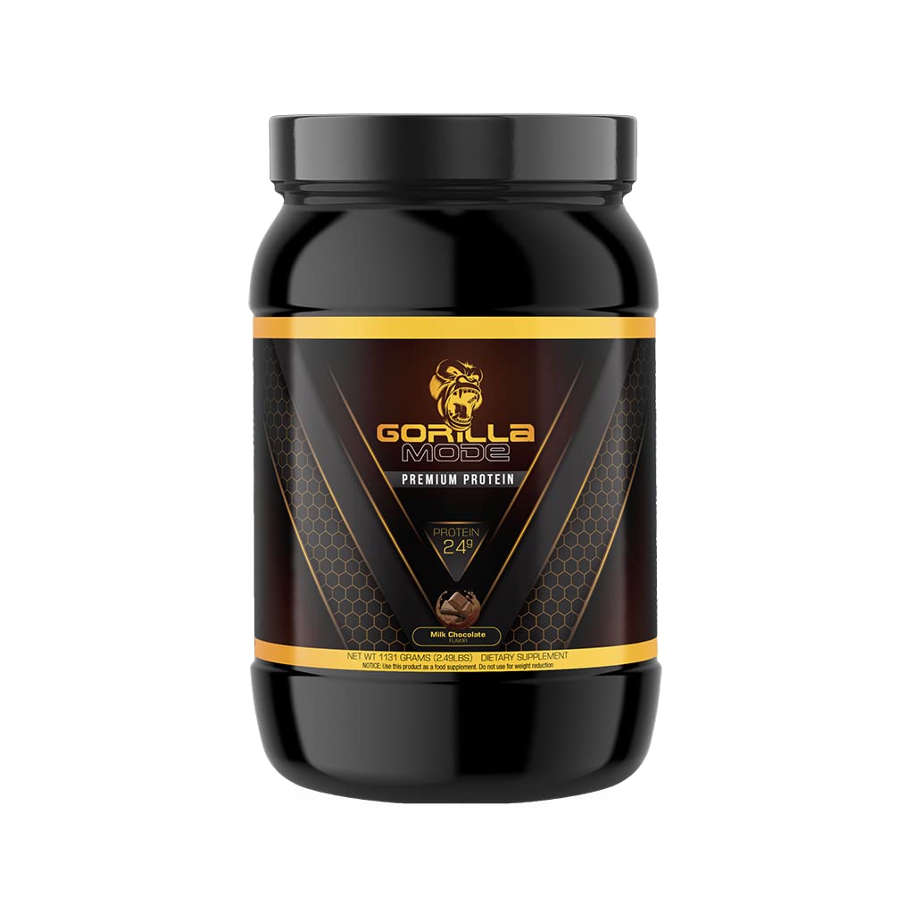 Gorilla Mode Premium Protein - Milk Chocolate / 24 Grams of Protein / Recover and Build Muscle (30 S