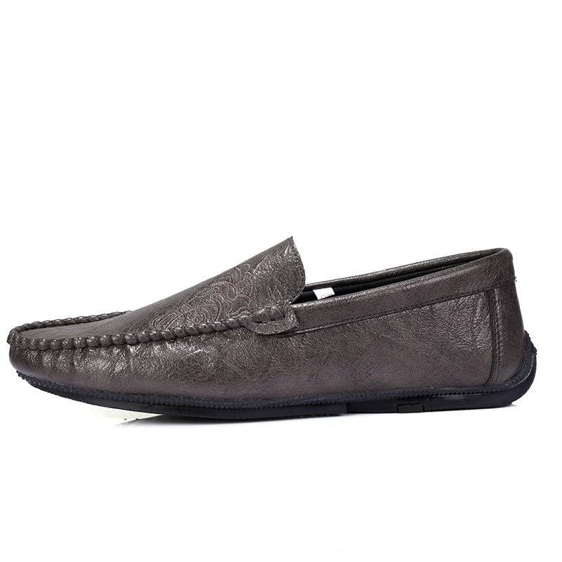 Mens Loafers Vegan Leather Floral Pattern Driving Style Loafer Flexible Anti-Slip Comfortable Classic Outdoor Slip-on2