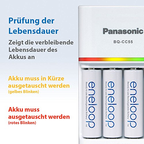 Panasonic eneloop, intelligent snellaadapparaat, voor 1-4 NiMH-accu's AA/AAA, met ledindicator en afzonderlijke… - Afbeelding 7