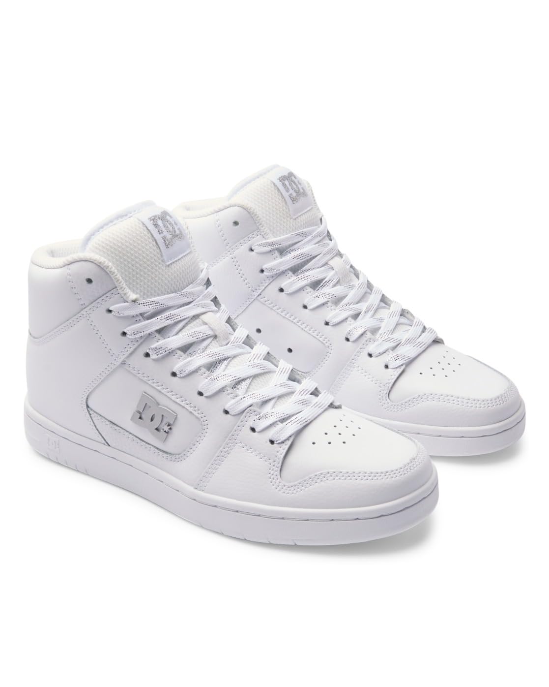 DC Shoes Manteca 4 Hi - Scarpe Alte Donna In Pelle Rosa/Bianco, Suola Antiscivolo - Foto 7
