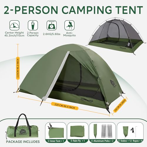 Carpa para 2 Personas con Bolsa de Dormir Doble miniatura 4