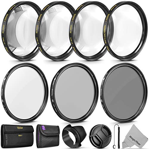 67MM Altura Photo Professional UV CPL ND4 Lens Filter and Vivitar Close-Up Macro
