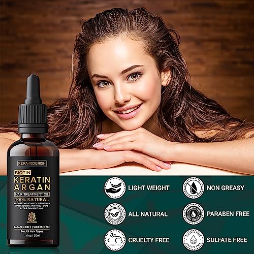 Kera-Nourish Hair Growth Oil With Vitamin E, Collagen, Biotin, Keratin, Argan, Jojoba Oil For Frizzy, Curly, Color & Chemically Treated Hair thumb #3