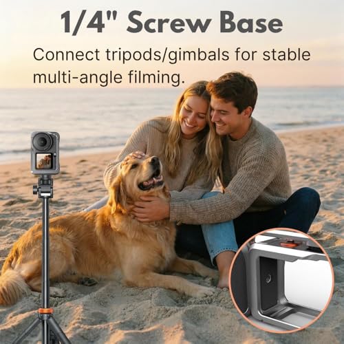 Image of Yantralay Expansion Mount Grip Kit for D JI OS MO Action 6 | Cage with Handle Shutter Button, Cold Shoe & 1 /4 Thread for Stable Video Shooting | OS MO Action 6 Accessories