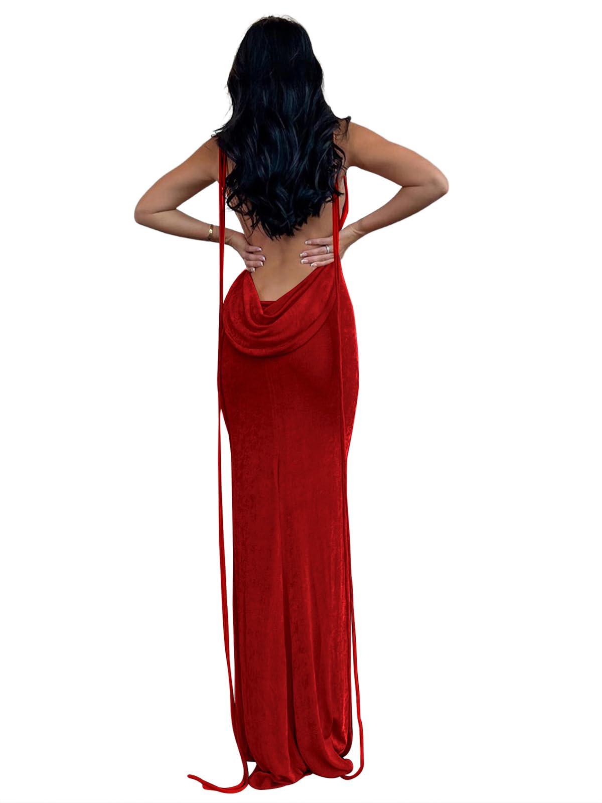 red backless bodycon dress Blue Zone Planet main image 1