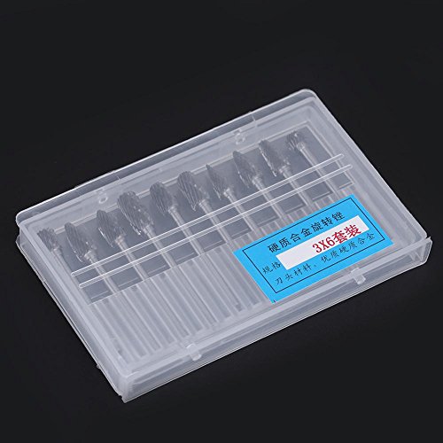 Set de 10 Fresas Rotativas de Carburo de Doble Corte miniatura 6