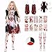 Amycute Zombie Kostüm Mädchen, Zombie Cheerleader Kostüm Mädchen, Cheerleader Kostüm Damen Sexy, Halloween Kostüm Cheerleader, Faschingskostüme für Karneval Party Cosplay (C (Mädchen), L(9-10yrs)) sexy günstig Kaufen-Amycute Zombie Kostüm Mädchen, Zombie Cheerleader Kostüm Mädchen, Cheerleader Kostüm Damen Sexy, Halloween Kostüm Cheerleader, Faschingskostüme für Karneval Party Cosplay (C (Mädchen), L(9-10yrs))