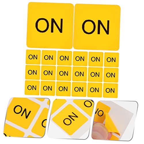 Autocollants de sécurité pour interrupteur en PVC jaune faciles à appliquer x20 - 6