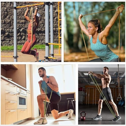 Image of VEICK Pull Up Resistance Bands Set, Heavy Stretch Workout Bands, Fitness Assistance Bands for Men Women, Portable Exercise Equipment for Home Gym Office Travel