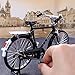 Leadigol 1:10 Scale Retro Bicycle Model Ornament, 18x5.8x11cm Mini Retro Bike Model Decoration Collections, Vintage Miniature Bike Ornament for Home Office(Black)