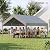 VINGLI 12x20 Carport Canopy with Galvanized Steel Frame, Portable Heavy Duty Garage with Water-Proof Covers for Cars, Boats, Trucks, Dark Gray