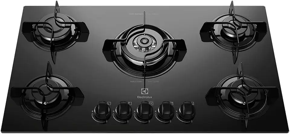 Electrolux COOKTOP A GÁS KE5TP COM MESA DE VIDRO PRETA BIVOLT