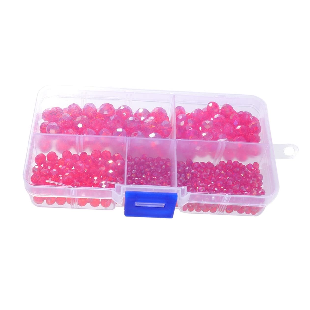 Operitacx 2 Boxen Mit 710 Stück Schmuckzubehör Flache Kristallglasperlen Rote Perlen Zur Herstellung Von Halsketten Und Armbändern