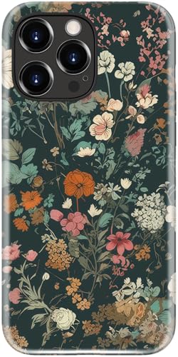Coque iPhone 14 Pro antichoc silicone souple rigide et robuste floral