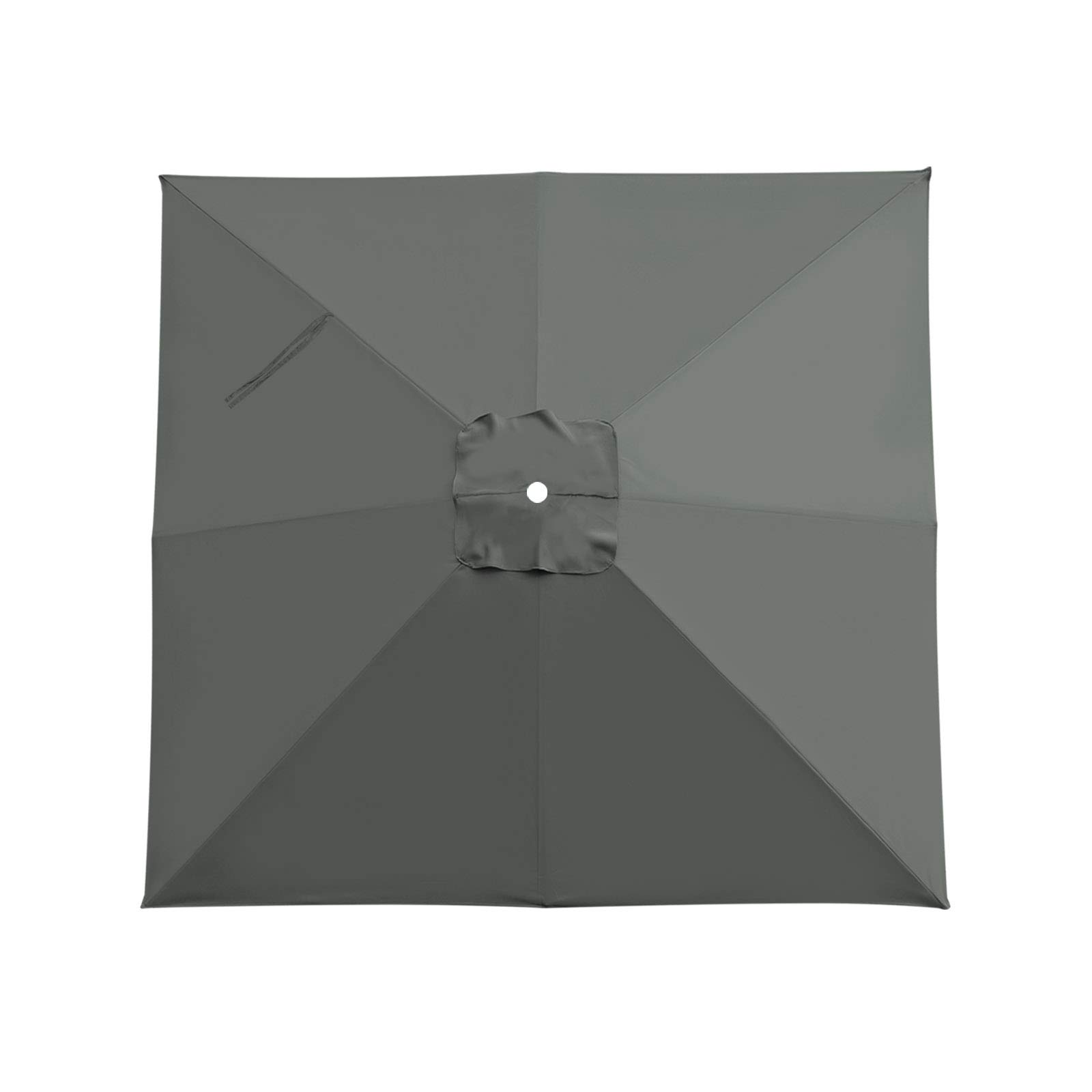 BenefitUSA Replacement Umbrella square Canopy for 8.2ft x 8.2 ft 8 Ribs (Canopy Only) (Grey)