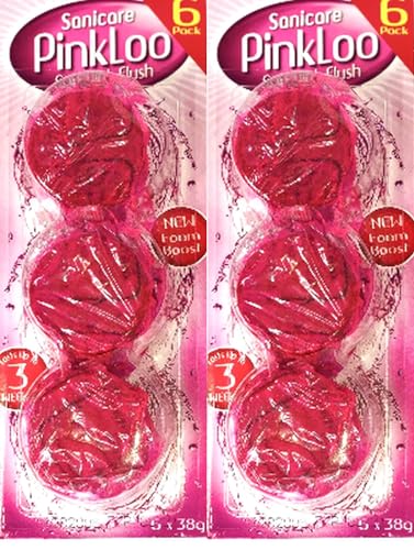 Sanicare PinkLoo Toilet Cistern Blocks 12 Blocks 2 x 6 Pack