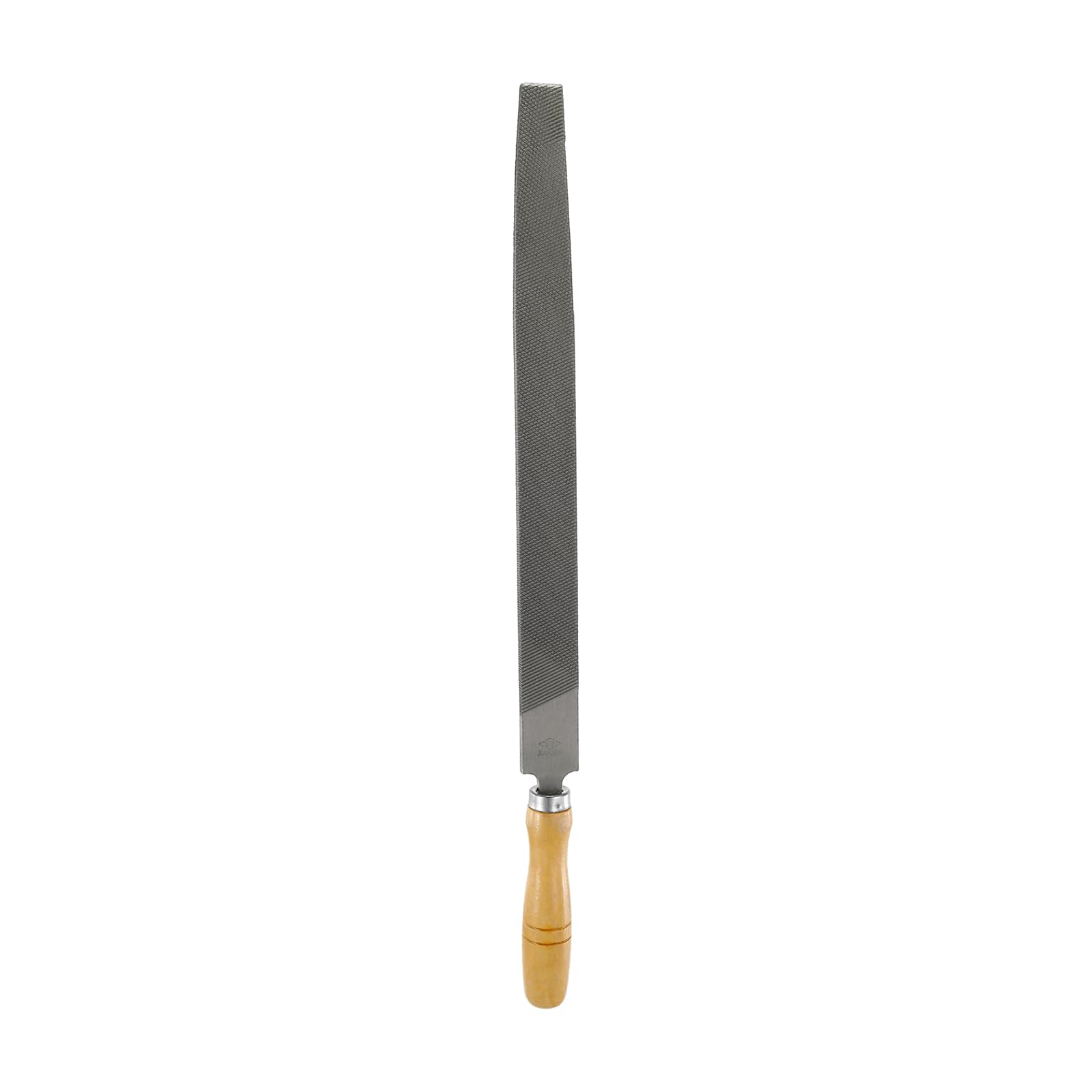 sourcing map Tip Coarse Cut File 14" Double Cut Teeth High Carbon Steel Hand Rasp File with Wood Handle for Metal Wood Deburring Removing