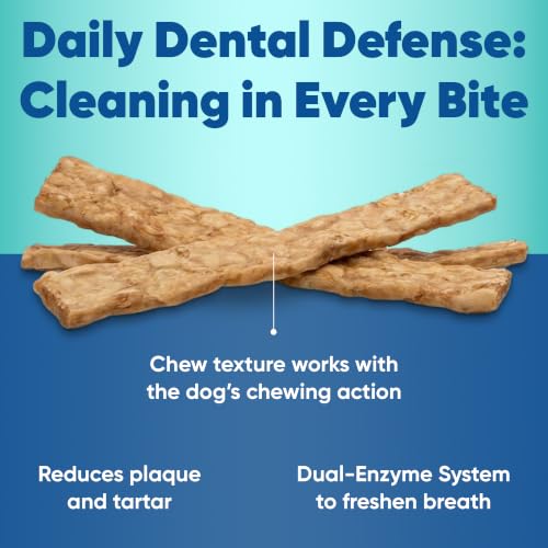 C.E.T. Enzymatic Oral Hygiene Chews for Dogs, Tartar Control, Extra Small | Dual-enzyme system, single layer beefhide, chicken flavored plaque control, oral hygiene care for extra small dogs