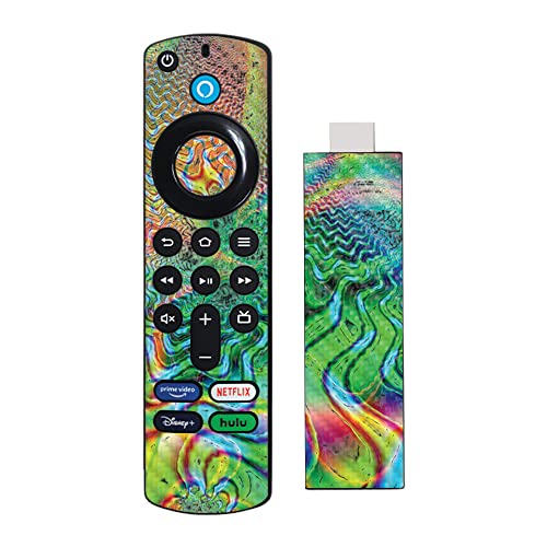 MightySkins Carbon Fiber Skin Compatible with Amazon Fire TV Stick 4K Max - Psychedelic | Protective, Durable Textured Carbon Fiber Finish | Easy to Apply and Change Styles | Made in The USA