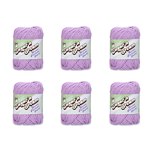 Image of Lily Sugar'N Cream Lavender Scents Yarn - 6 Pack of 57g /2oz - Cotton - 4 Medium (Worsted) - 95 Yards - Knitting /Crochet