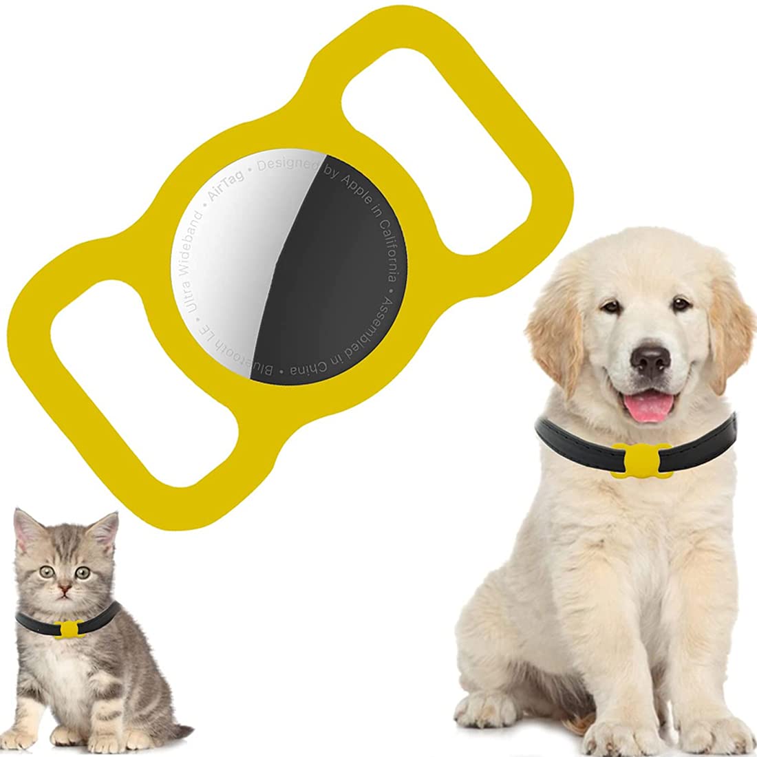 PKQTOP Funda de Silicona para Apple Airtag,Funda de Compatible para Airtag Pet Collar, Carcasa Protectora para Perro Gato Collar — view 11