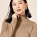 Amazon Essentials Women's Classic-Fit Lightweight Long-Sleeve Turtleneck Sweater (Available in Plus Size), Taupe Heather, X-Large