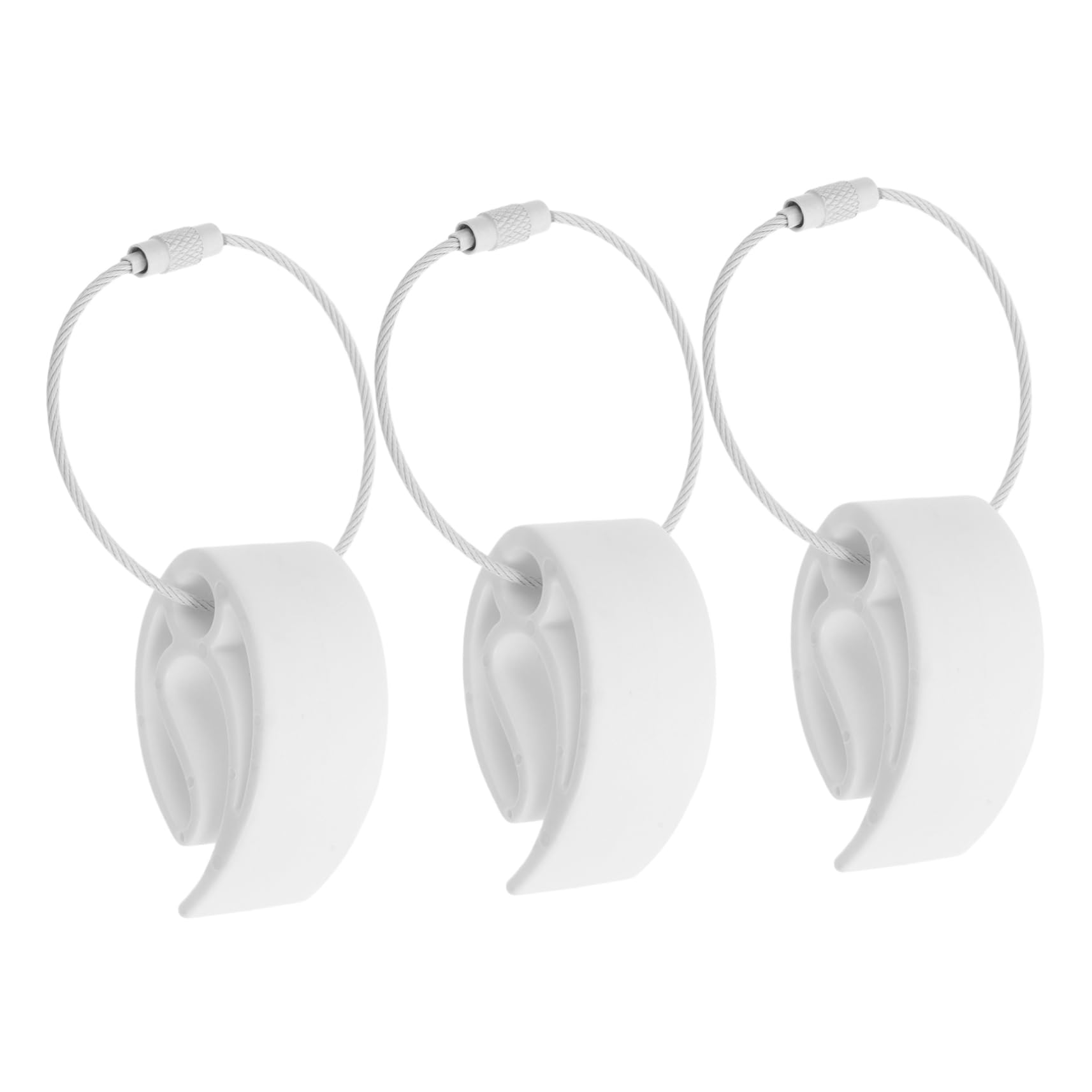 balacoo 3pcs Portable Flying Disc Clips with Durable Wire Cable Hanger Hooks for Organizing Outdoor Sports Activities and Games Sturdy Weatherproof Design for Easy Carrying