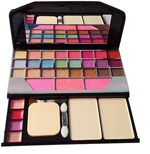 Image of SHISHI TYA 6155 Makeup Kit and 7 Black Makeup Brushes, 4in1 Lipsticks, Culer, Eyelash,Fixer, Foundation, Primer, Kajal, 36H,Blender with 3in1 Eyeliner,Mascara,Kajal Pencil -(Pack of 23)