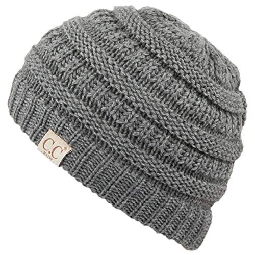 Image of C.C Hatsandscarf Kids Beanie Ages 2-5 Warm Chunky Thick Stretchy Knit Slouch Beanie Skull Hats (YJ-847-KIDS)