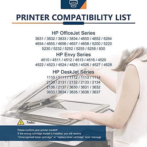 Ankink-4x-Capacity-63XL-Ink-Cartridges-Black-and-Color-Combo-Pack-Replacement-for-HP-Ink-63-XL-Officejet-3830-4650-4652-4655-5200-5252-5255-5258-Envy-4520-4512-Deskjet-1112-2132-3630-3632-Printer-HP63 | A2Z Shop
