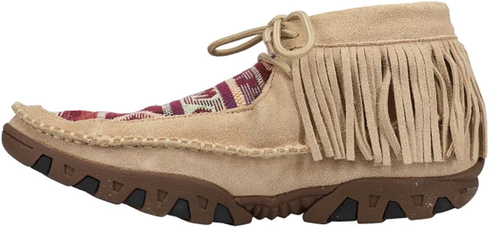 Ferrini Italia Womens Maya Geometric Southwest Chukka Casual Boots Ankle - Beige - Size 10 B