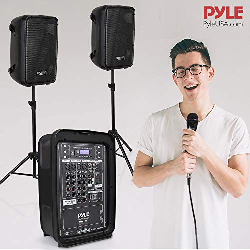 Pyle PPHP28AMX Pa Speaker Dj Mixer Bundle thumb #6