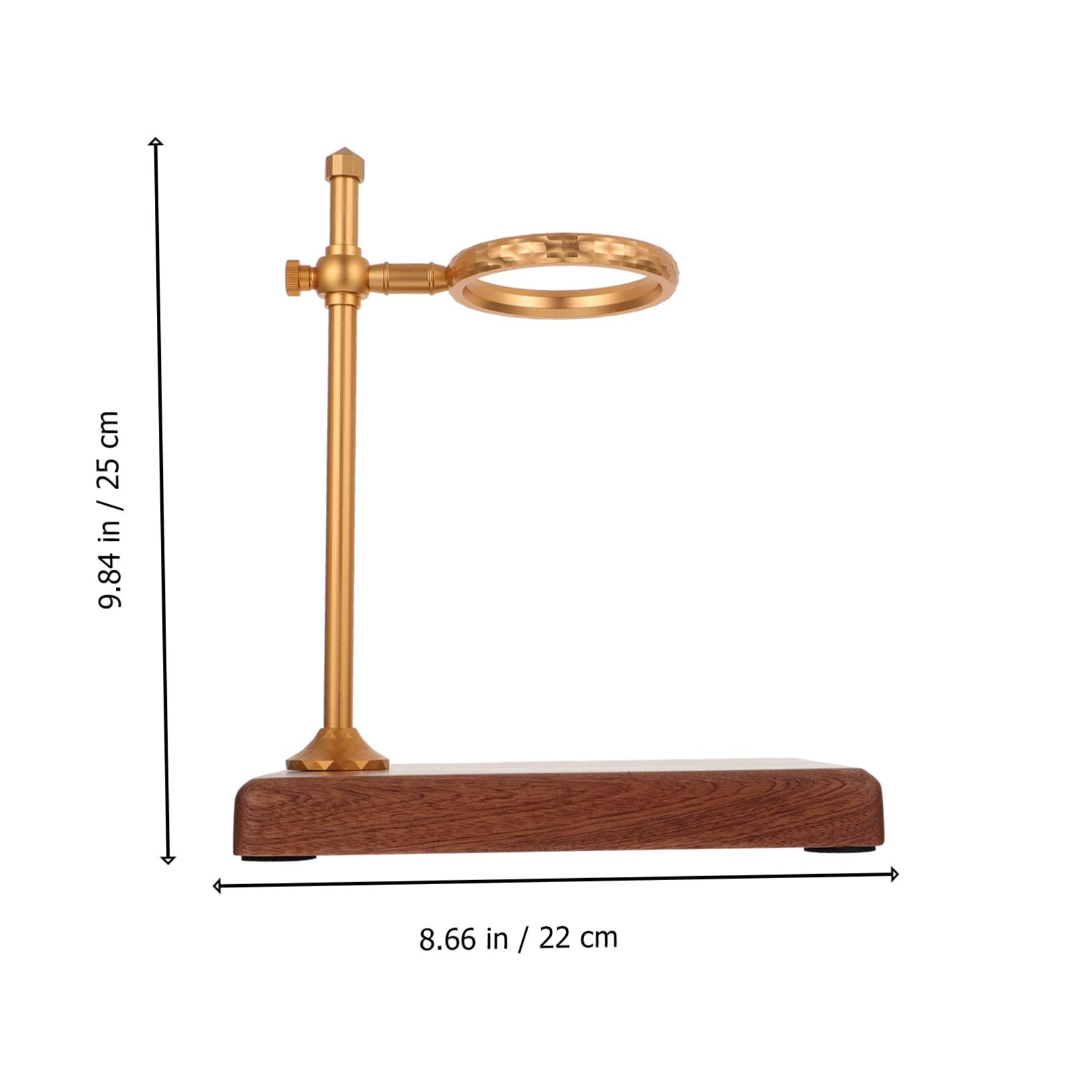 DOITOOL Madera Soporte de Aluminio Filtro Aleación Café Maciza y Ajustable, y Base Estable para Uso en Hogar