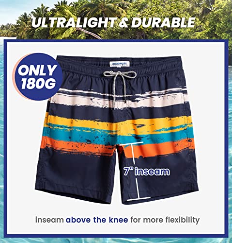 Image of maamgic Mens Swim Trunks Quick Dry Swim Shorts with Mesh Lining Funny Swimwear Bathing Suits 7inch