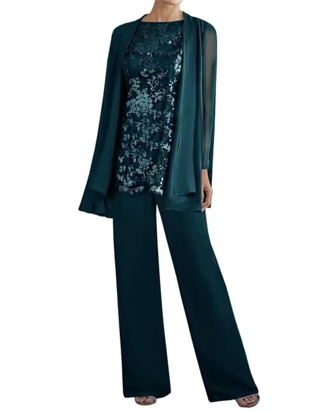 Mother of The Bride Pant Suits for Women Dressy Lace Wedding Guest Dresses Formal Outfit