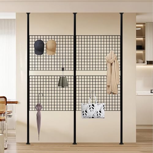 �˂����� �p�[�e�[�V���� ���ς� �I �ǖʎ��[ �E�H�[�����b�N �yDIY�E�������E�H�����s�v�z�˂�����l�b�g�Ԏd�؂�A�ȃX�y�[�X�A�Ԏd�؂��ǖʎ��[�ɍœK�A�L�k�I �˂����� �p�[�e�[�V���� ���b�V��(�u���b�N,120x80cm)