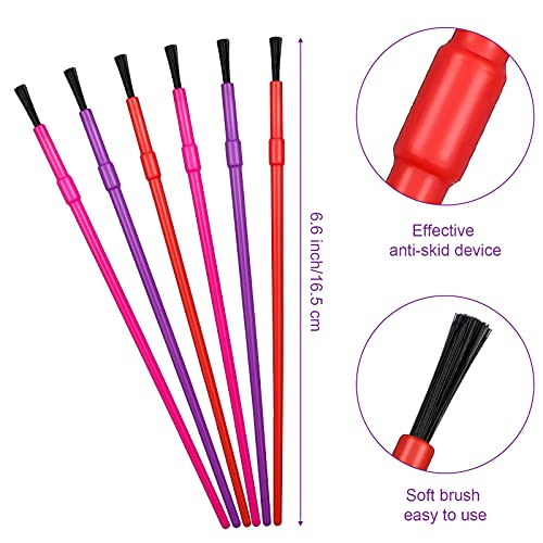 Dianelhall Plastic Paint Brushes Set Acrylic Paint Brushes Watercolor Brushes Colorful Detail Painting Kit Art Supplies For Kids Educational And Learning Activity, Pink, Rose, Purple (90 Pieces) #TOP1