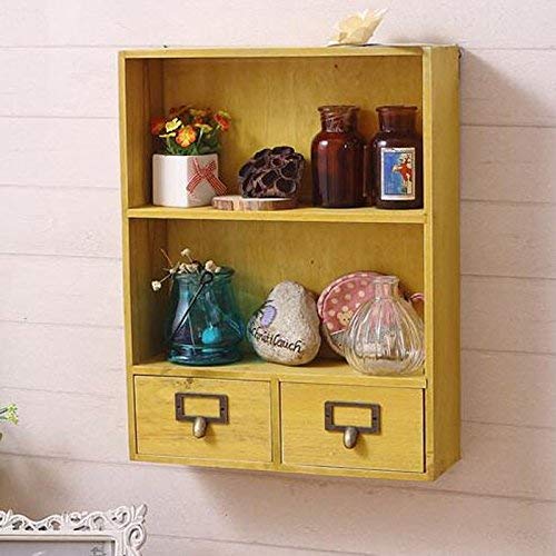 Caja de almacenamiento de cosmética con 3 capas y cajones de madera 3