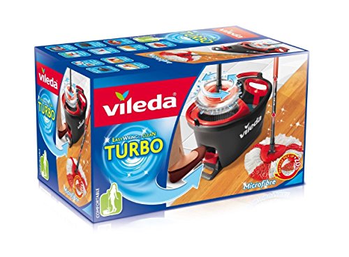 Vileda Turbo easyw Ring & Clean Set Completo, Mocio con Secchio e Power Fionda Plus Ricambio Testa Turbo