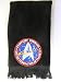 Starfleet Command Fingertip Towel Black Vintage Star Trek Applique United Federation of Planets