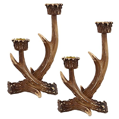 OLHAPZP Deer Antler Candle Holders, Rustic Candlestick Holders Farmhouse Decor Style for Wedding Centerpieces, Living Room, Bathroom, Dining Room(2 PCS) - Cosy Home Interiors OLHAPZP Deer Antler Candle Holders, Rustic Candlestick Holders Farmhouse Decor Style for Wedding Centerpieces, Living Room, Bathroom, Dining Room(2 PCS) - Image 7