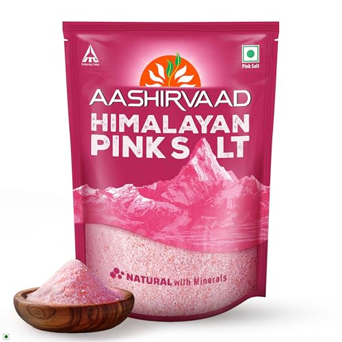 Image of Aashirvaad Himalayan Pink Salt, 100% Natural Rock Salt Sourced from the Himalayan Ranges, Pure Sendha Namak with Minerals for Everyday Use, 1 Kg