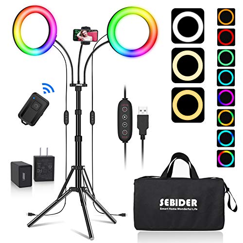 Selfie Ring Light with Tripod Stand and Phone Holder(Extendable 69