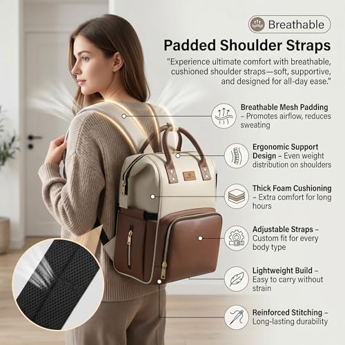 Image of StarAndDaisy Diaper Bag for Mothers for Travel - 27L Lightweight Waterproof Leatherite Diaper Bag /Baby Bag for Mother Travel with 15 Multi-Purpose Pockets & Quick Access Diaper Pocket