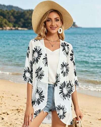 Image of Swimsuit Coverups for Women Sarong Beach Bikini Wrap Sheer Short Skirt Chiffon Scarf for Swimwear