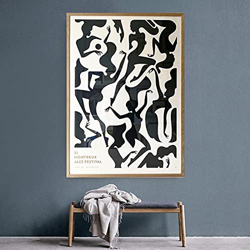 Toile impression affiche danse abstraite pour mur de salon moderne - 3