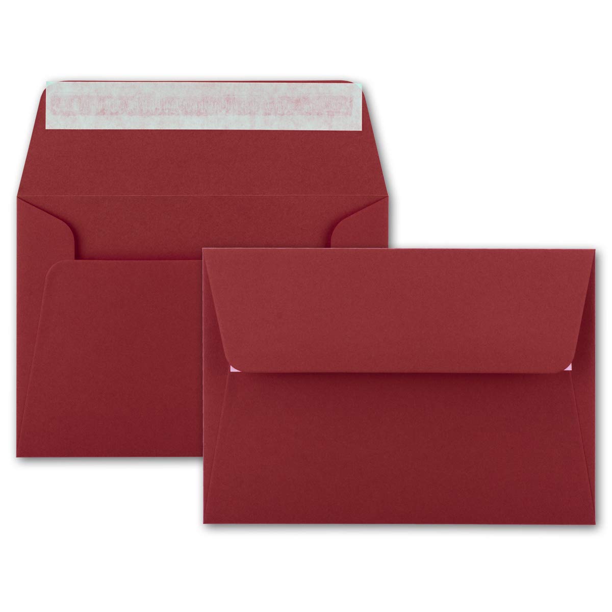 Buste per lettere, in colori vivaci, formato B6, di dimensioni 175 x 125 mm, chiusura adesiva 400 Umschläge rosso scuro