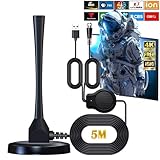 [Base MagnéTique Solide] - Antenne TV peut être placée sur presque toutes les surfaces métalliques. Installez l'antenne dans le meilleur endroit de réception, derrière le téléviseur, près d'une fenêtre ou dans un meuble TV. La base magnétique facilite l'installation et vous pouvez avoir des signaux TV dans votre maison en quelques minutes.Avec l'antenne TV numérique HD intérieure VHV, vous pouvez profiter de nombreuses chaînes locales dans votre salon, chambre, sous-sol, camping-car, etc