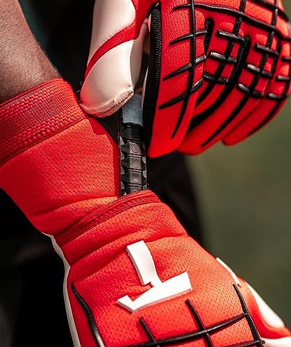 T1TAN Red Beast 3.0 - Guantes de Portero - con protección para los Dedos - Guantes de fútbol para porteros - Talla 6 - imagen 3